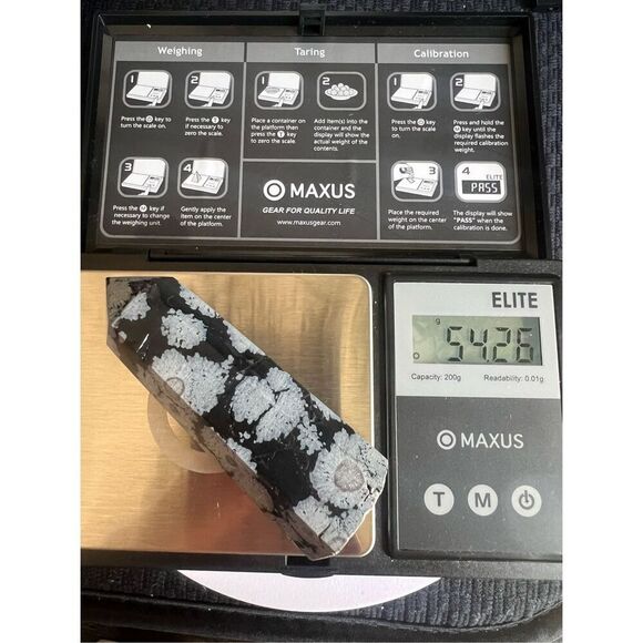 Snowflake Obsidian Crystal Tower (#5) - Picture 9 of 9